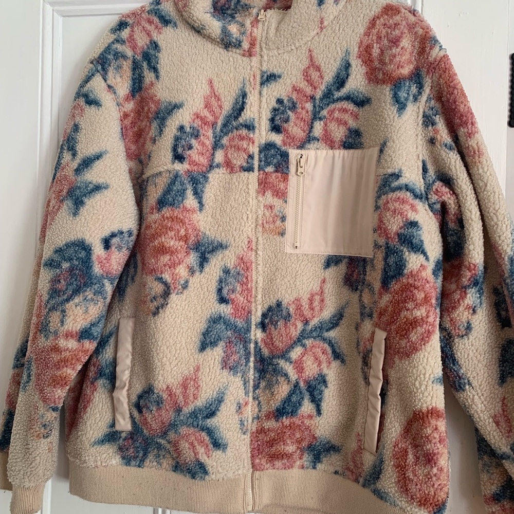L ::: AE ::: COZY ROSY FLEECE ZIP-UP :::